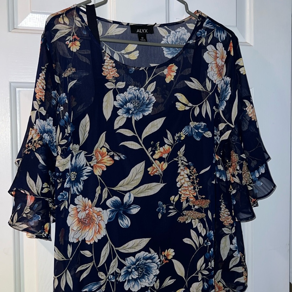 Sheer blouse with tank